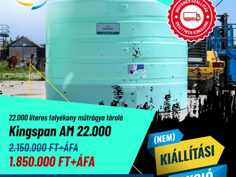 Nitrosol tank, low, 22.000 litres, new model - Kingspan AgriMaster